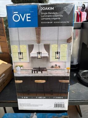 Black Single Pendant Light - Modern Farmhouse Style